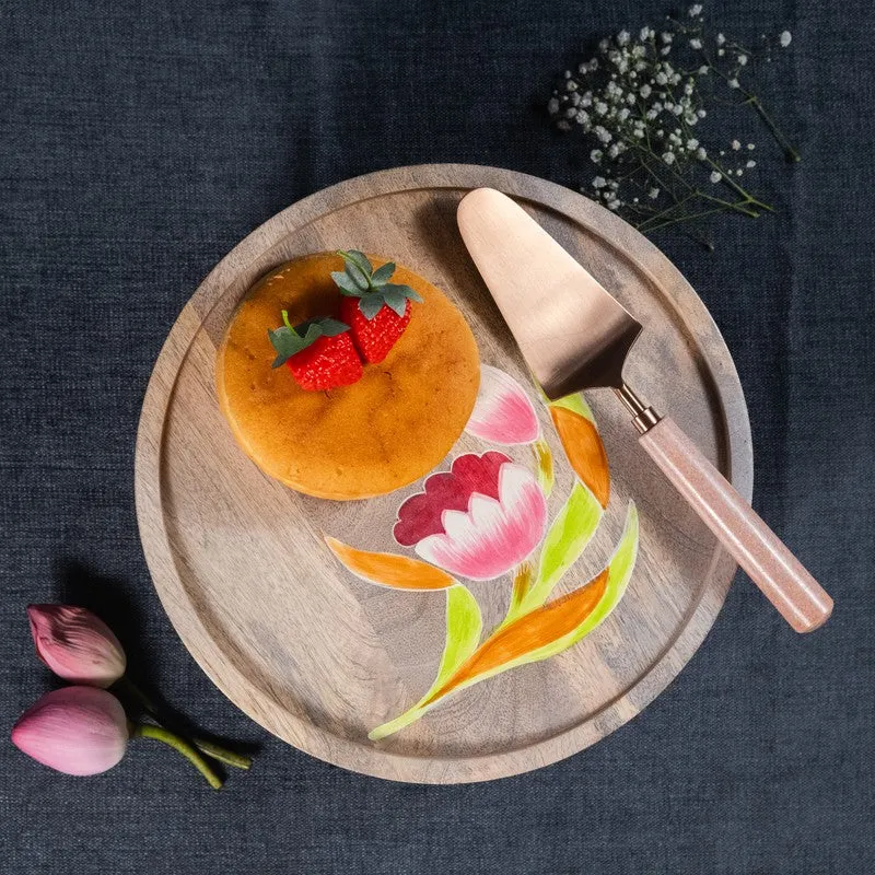 Lotus Petal Wooden Cake Stand media 5