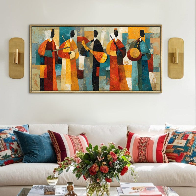 Cultural Cadence Canvas Wall Painting With Frame
