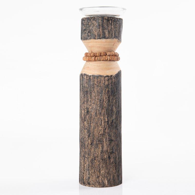 Vegona Wood Candle Holder - Brown media 4
