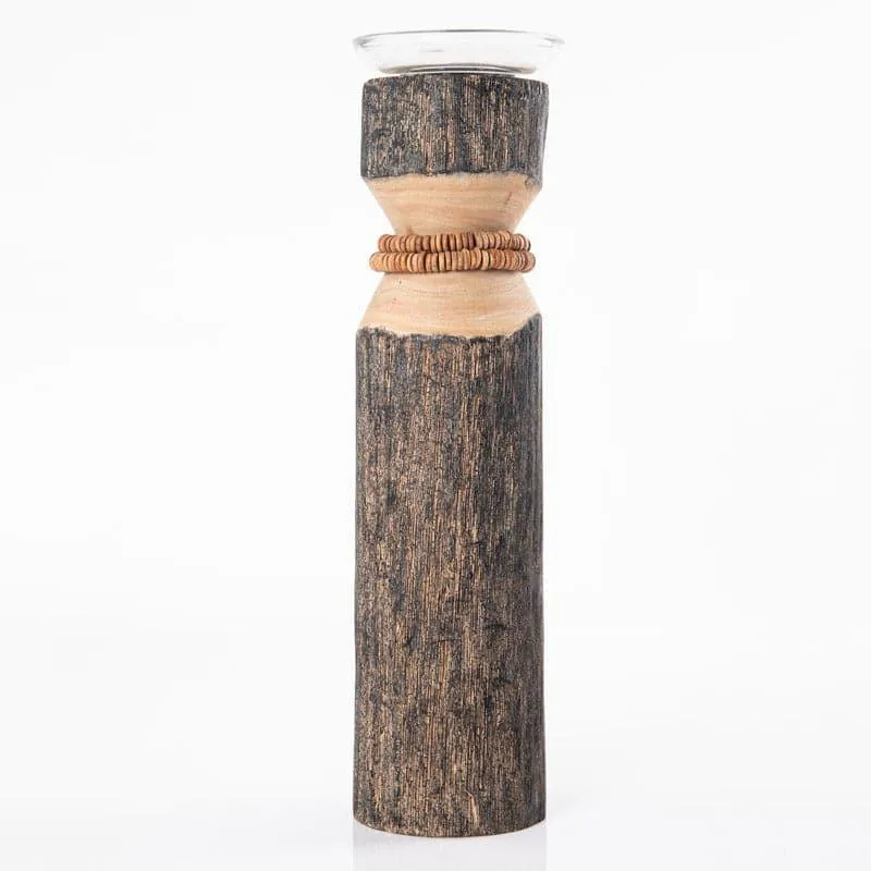 Vegona Wood Candle Holder - Brown media 4