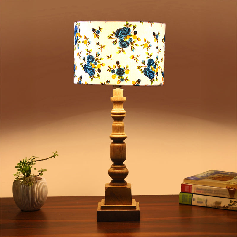 Fleur Arbor Wooden Table Lamp - Multicolor