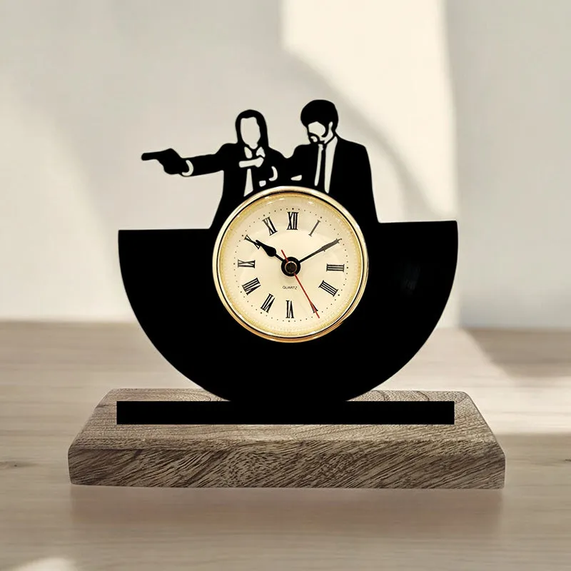 Pulp Fiction Noir Analog Table Clock media 1