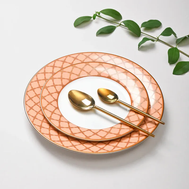 Angel Rope 24k Gold Brushed Porcelain Dinner Set - 33 Piece Set media 3