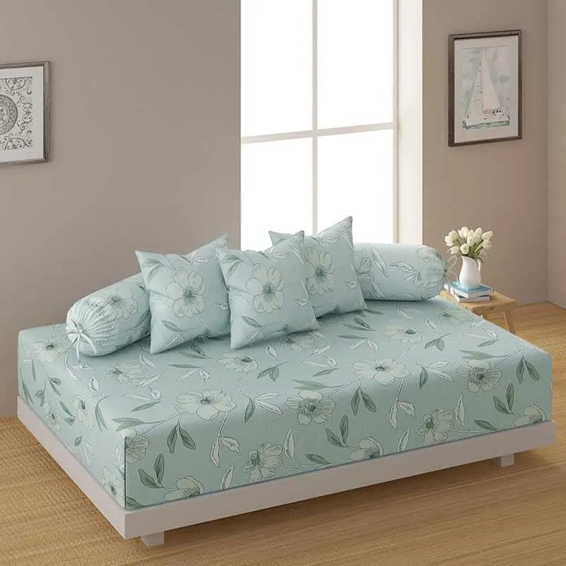 Swayam Zephyr Diwan Set - Green media 1