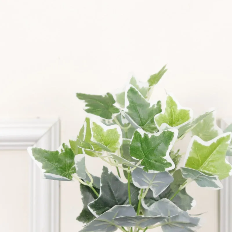 Artificial White Ivy Plant With Black Fiber Pot - 0.9 Feet media 6