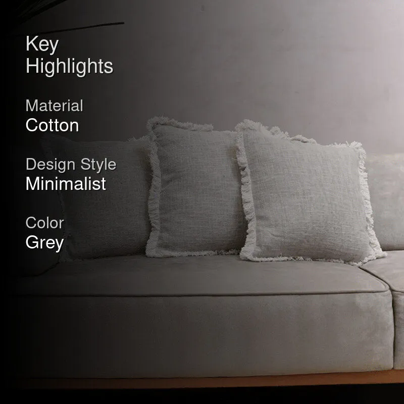 Cozy Codex Tufted Cushion Cover (Grey) - Set Of Three media 2
