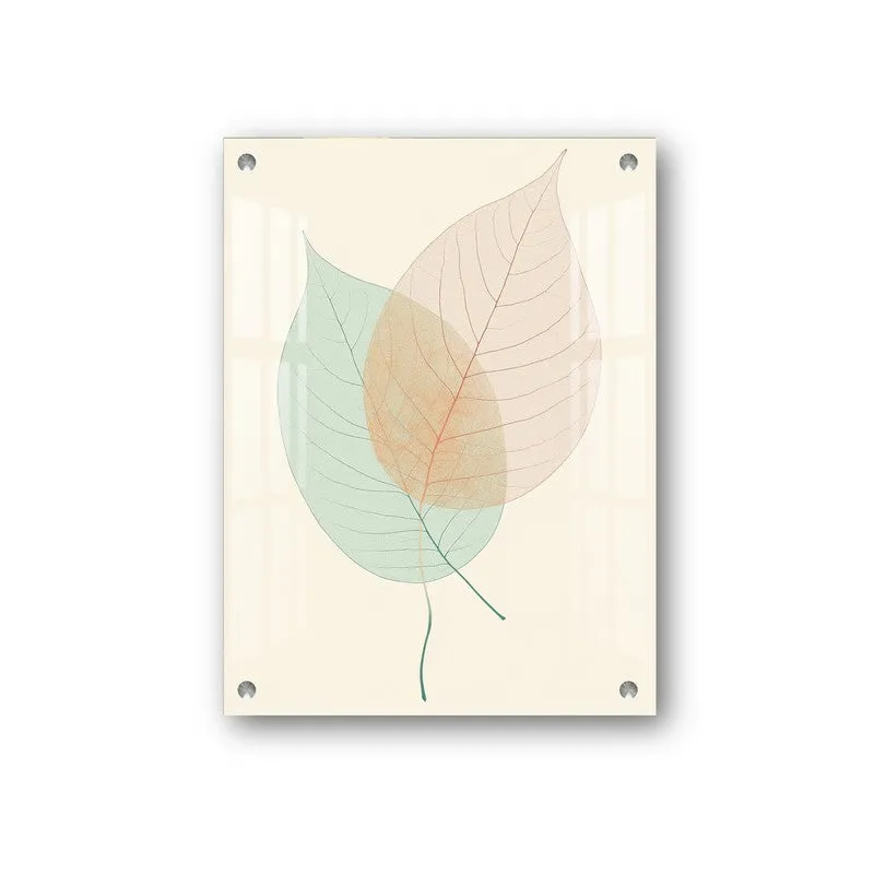 Two-Shade Leaf Nature Acrylic Wall Art media 3