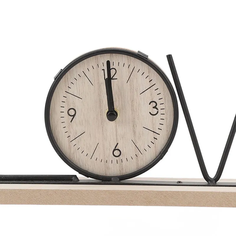 Typo Love Table Clock - Black media 8
