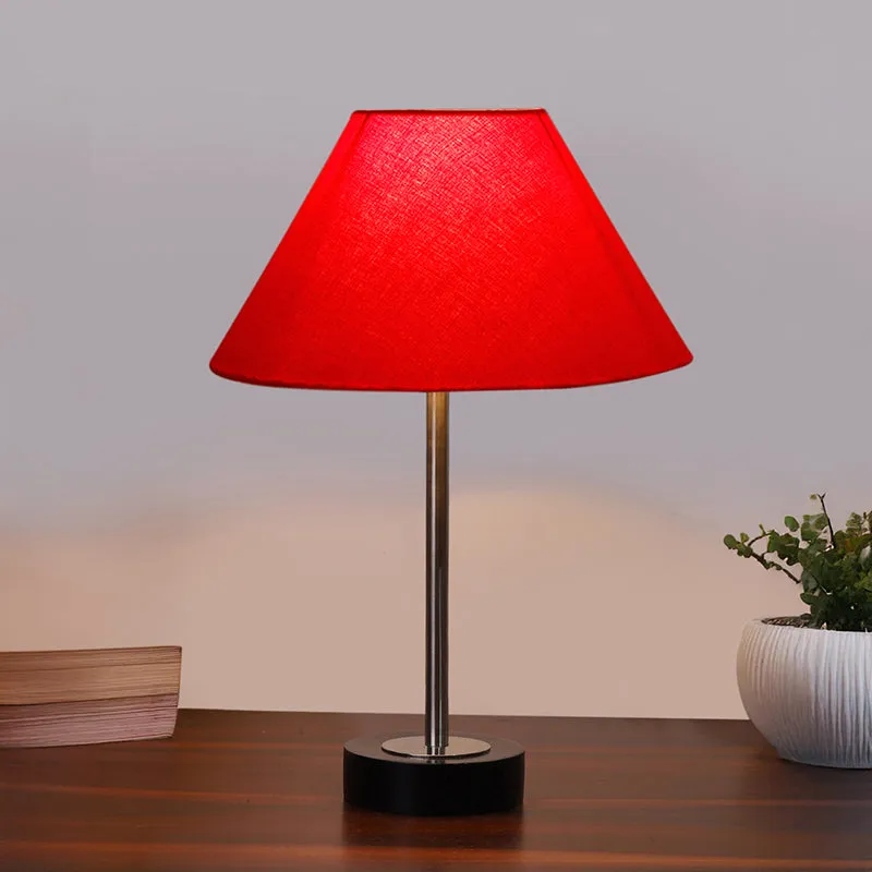 Cotin II Rodin Wooden Table Lamp - Red,Silver,Black media 2