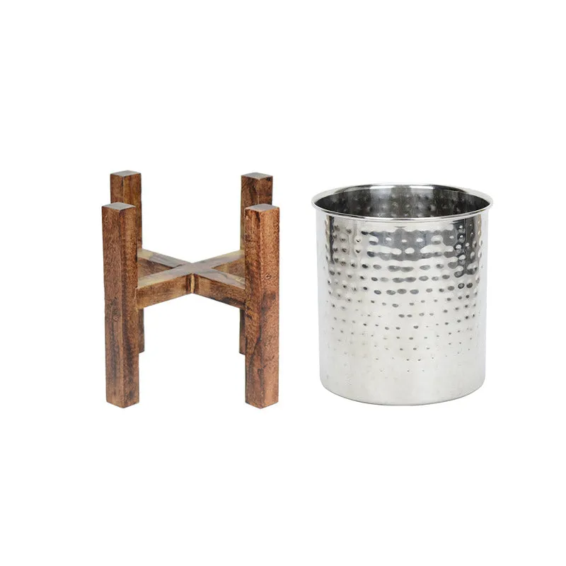 Hita Stainless Steel Planter - Silver media 3