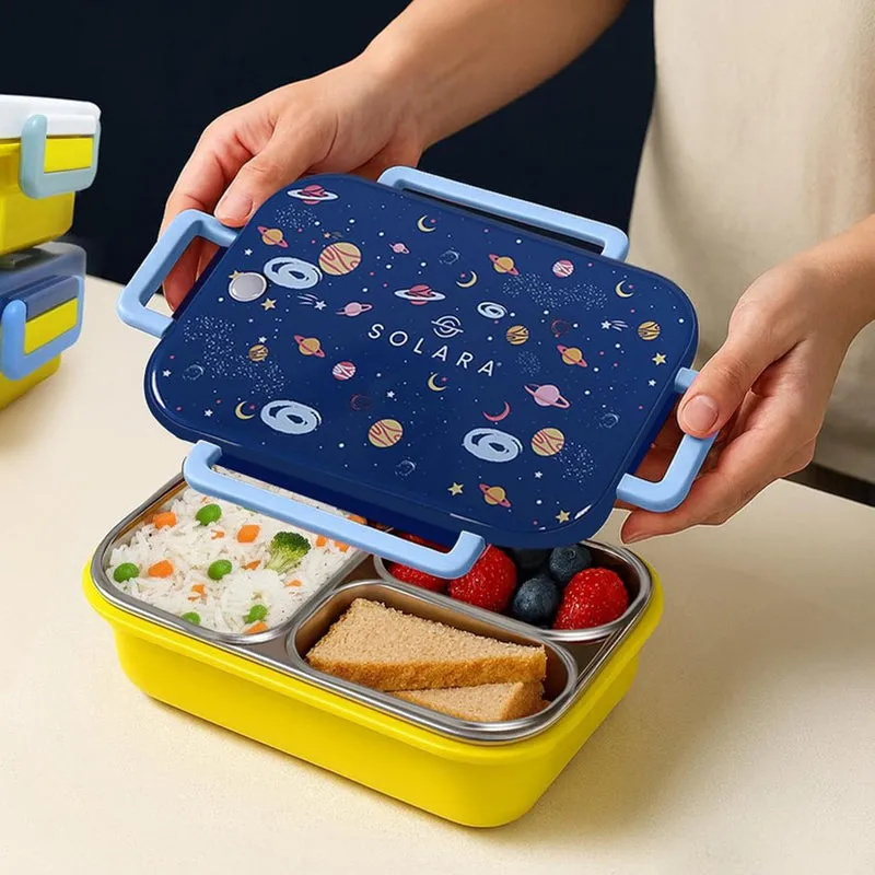Solara Brewora Galaxy Lunch Box (Yellow,Blue) - 1000 ML media 3
