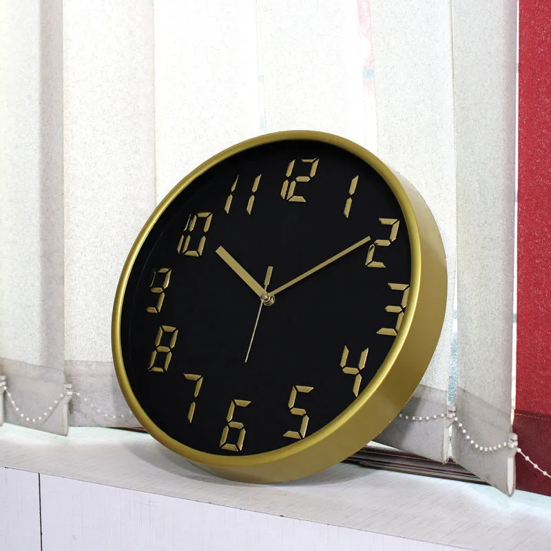 Centura Analog Wall Clock - Gold, Black media 3