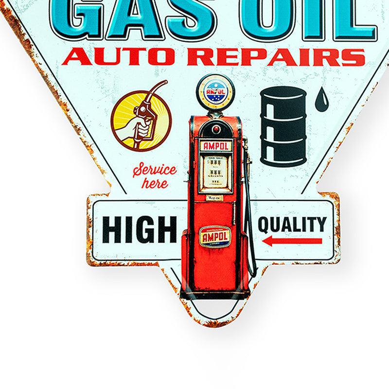Gas/Oil Repairs Retro Metal Wall Accent media 4