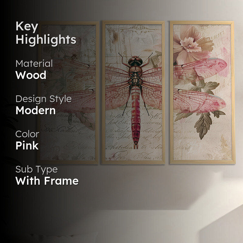 Dragon Fly Splits Wall Art - Set Of Three media 2