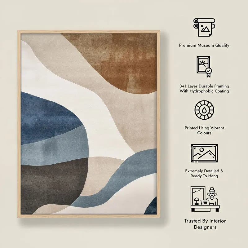 Levante Dreams Framed Canvas Wall Painting - Natural Brown Frame media 7