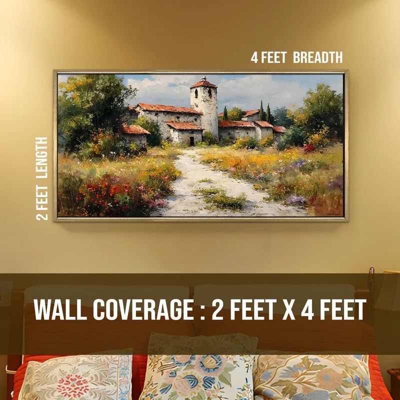 Rustic Serenity Canvas Wall Painting With Frame media 9