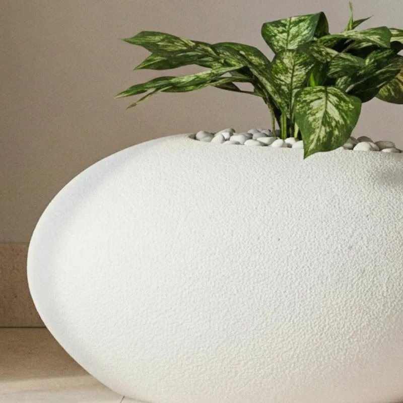 Pebblora Floor Planter - White - 6