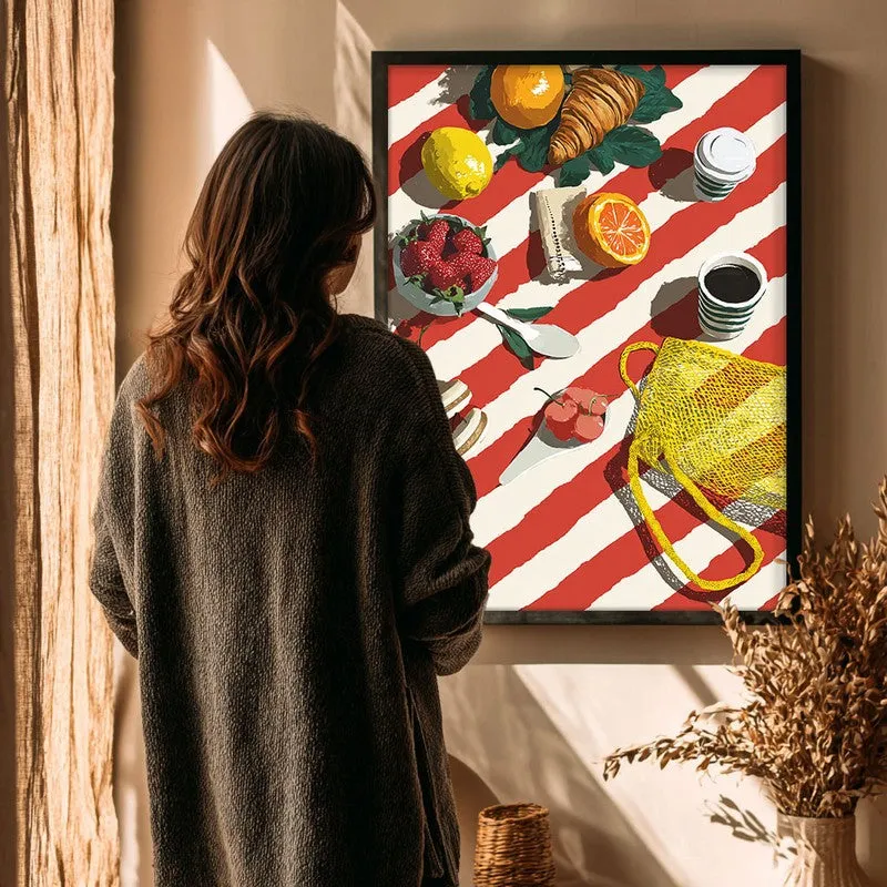 Bruncha Canvas Wall Painting With Black Frame media 4