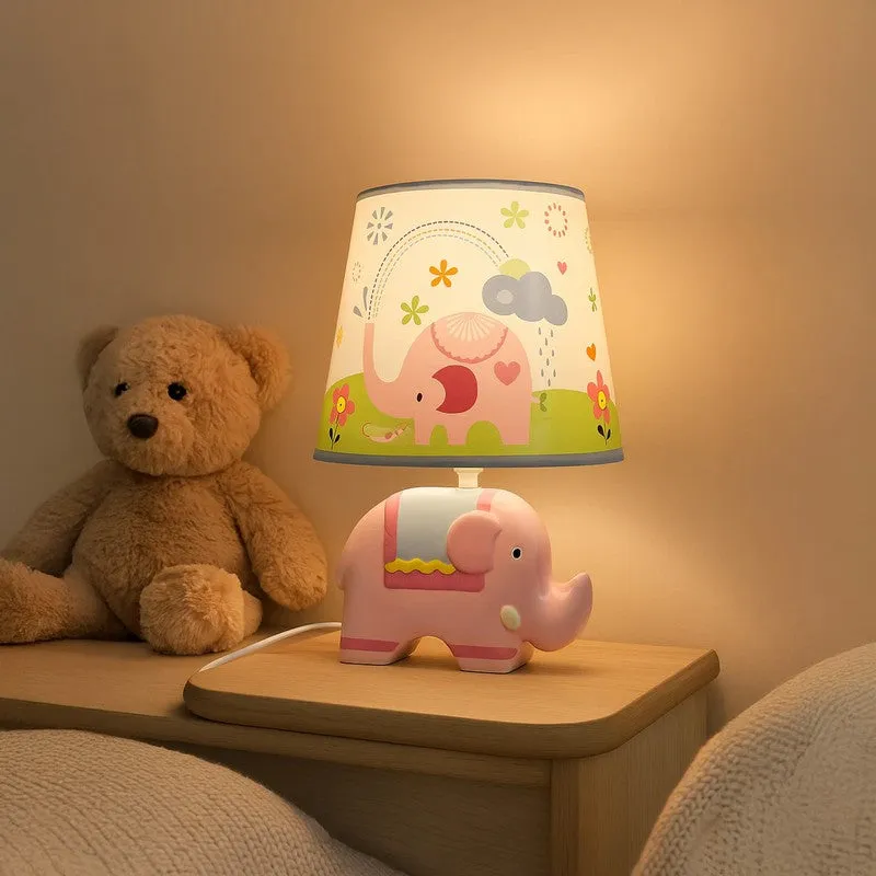 Happy Trunk Elephant Ceramic Table Lamp - Multicolor media 1