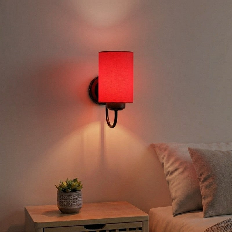 Cyluxe Ruby Red Cotton Wall Lamp