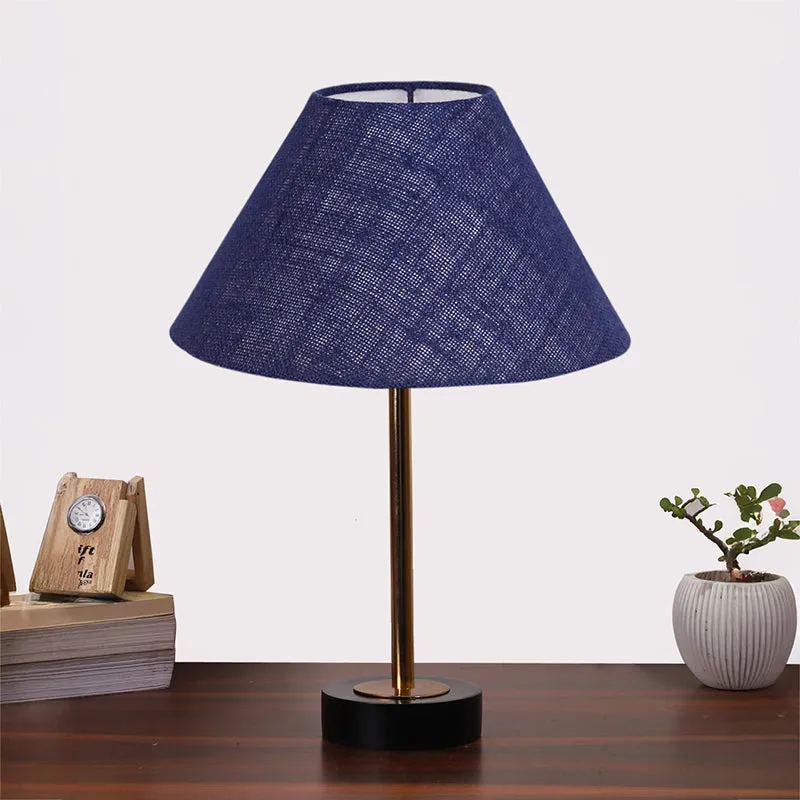 Sienna II Rodin Wooden Table Lamp - Blue,Gold,Black media 3