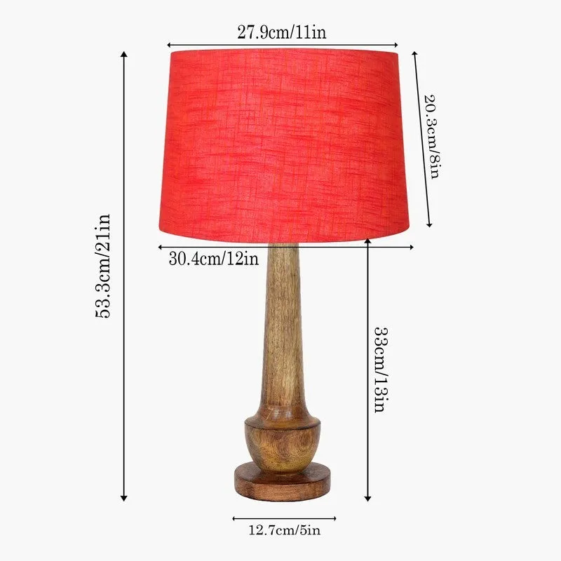SpectraFlex Adaptive Wooden Table Lamp - Red,Brown media 7