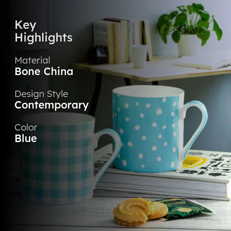 Cross Bone China Coffee Mug (360 mL Each) - Set of Two - 2