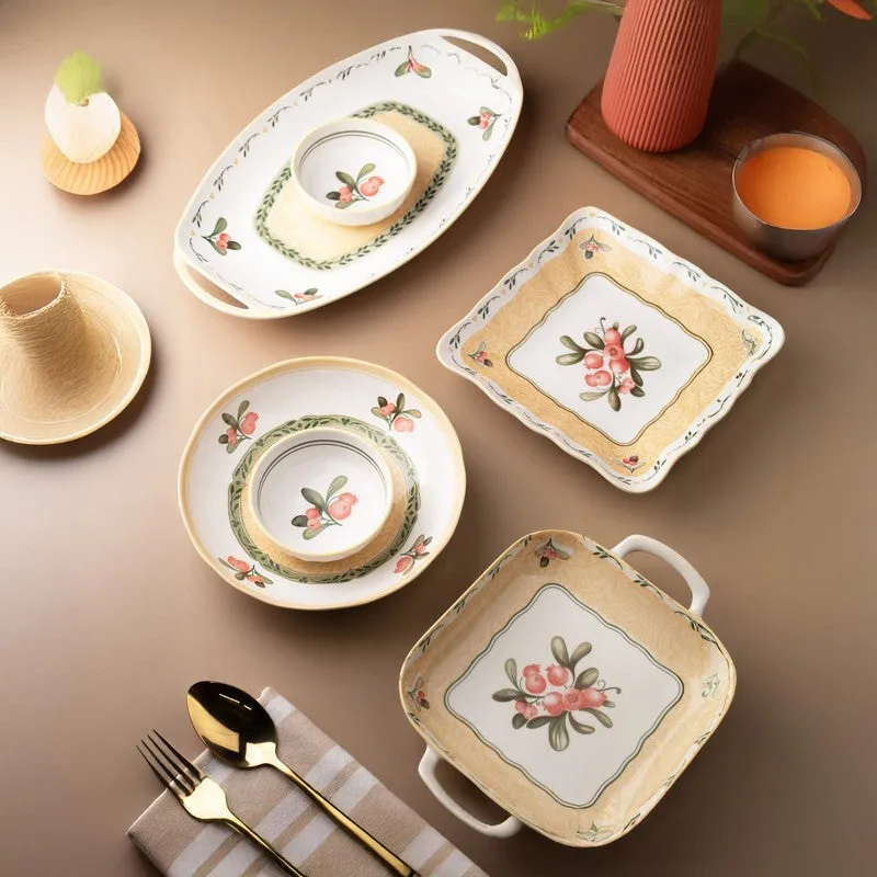 Nocturne Porcelain Snack Set - Six Piece Set media 1