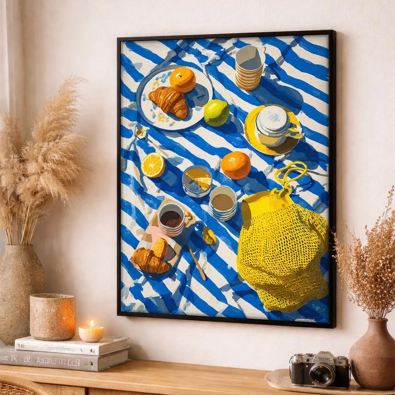 Picnic Palette Canvas Wall Painting - Black Frame media 3