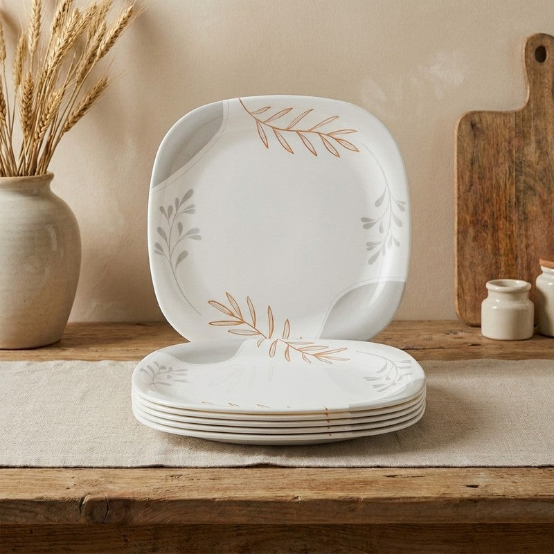 Meli Melamine Quarter Plates - Set of Six