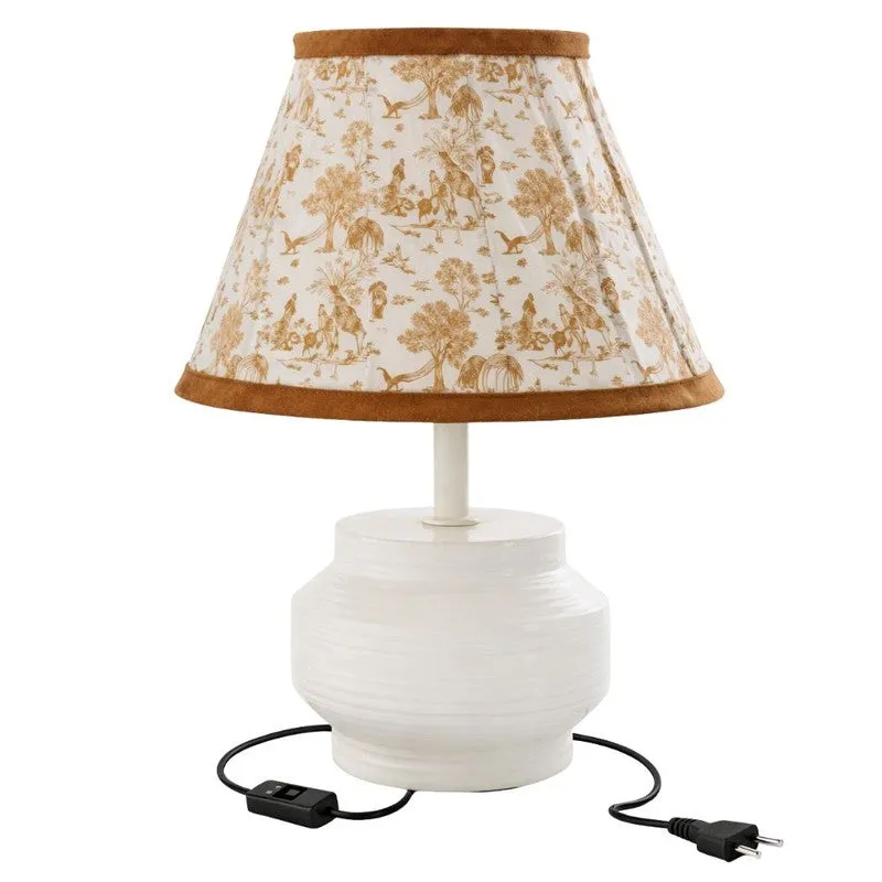 Sienna Accent Cotton Table Lamp - Brown media 4