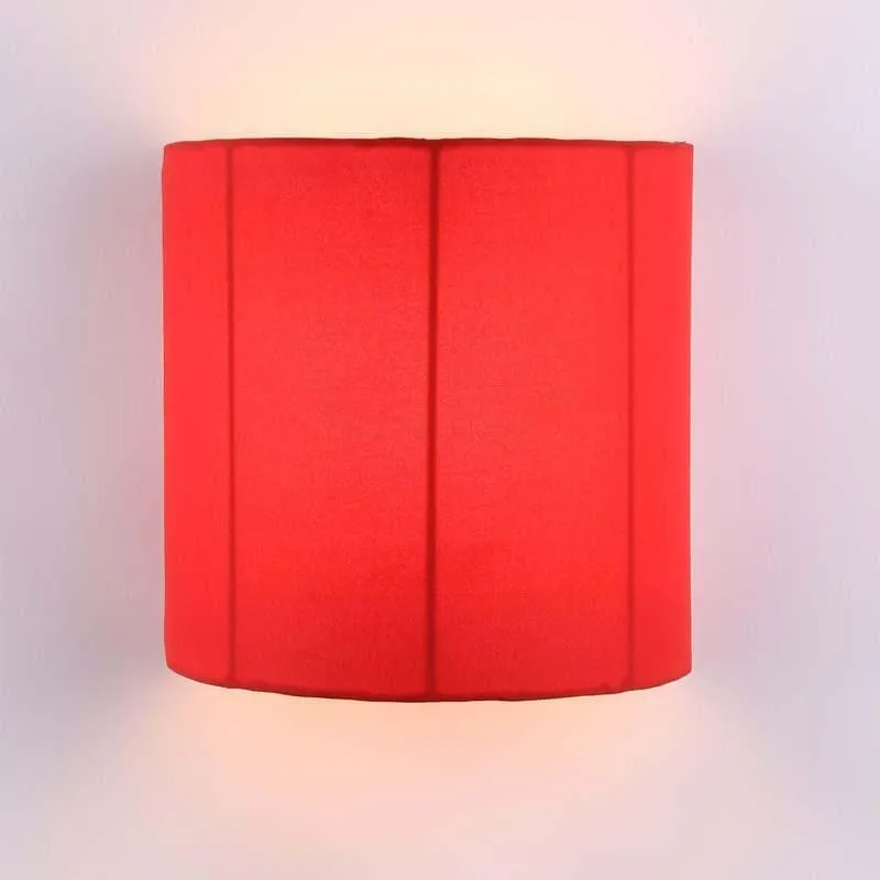 Cylindrical Floating Fabric Wall Lamp - Red media 4