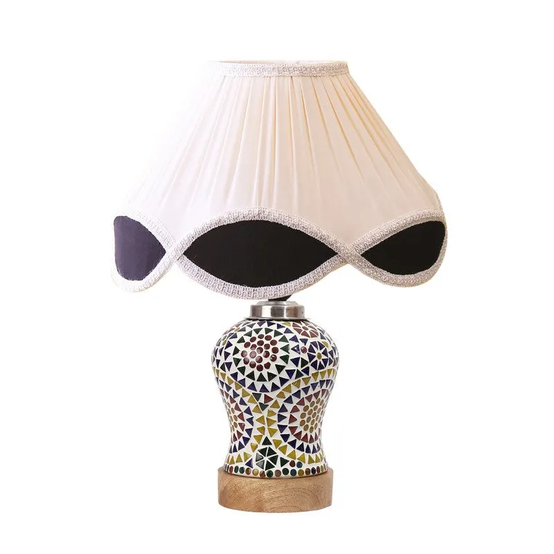 Aurenique Arc Pleated Wooden Table Lamp - Multicolor media 5