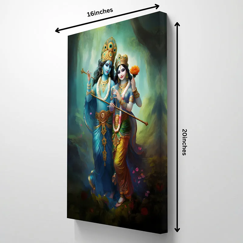 Radhe Shyam Duo Canvas Wall Painting media 6