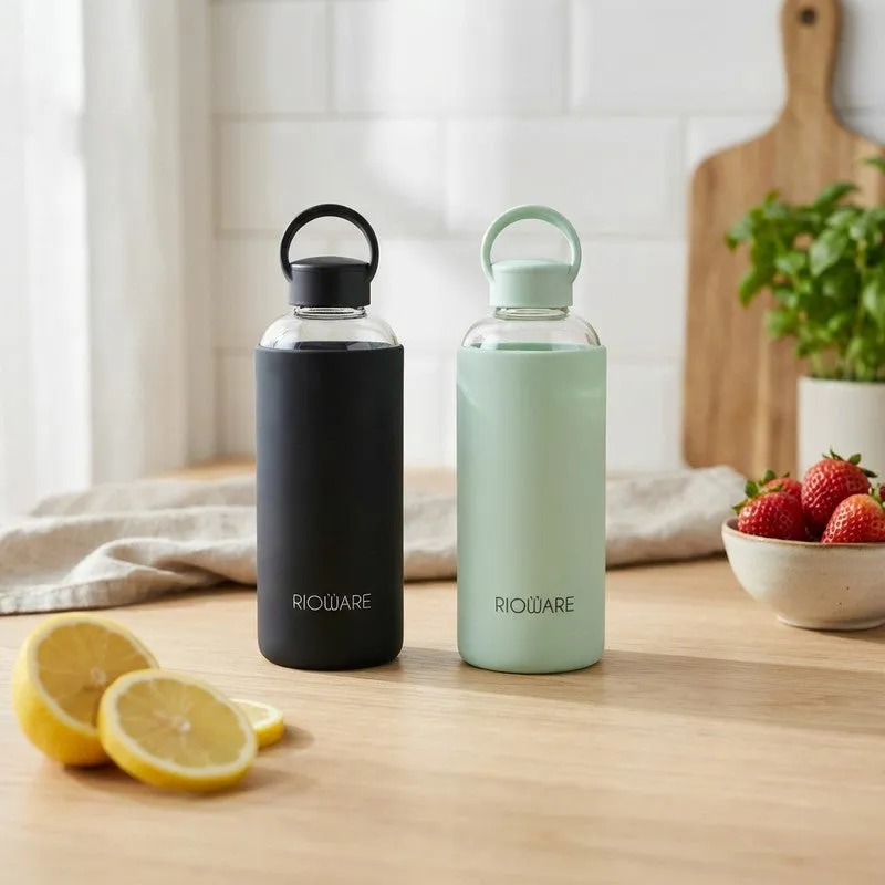 Rioware UrbanSip Minimal Bottle (Green, Black, 750 mL Each) - Set Of Two media 1