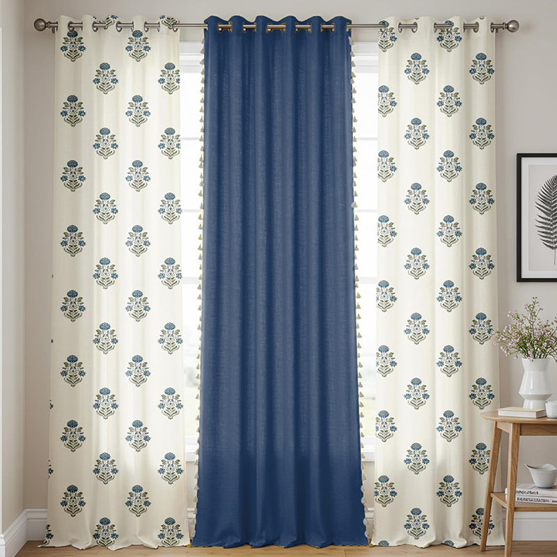 Urban Space Liberty & Aura Curtain (Blue, Indigo) - Set Of Three media 2