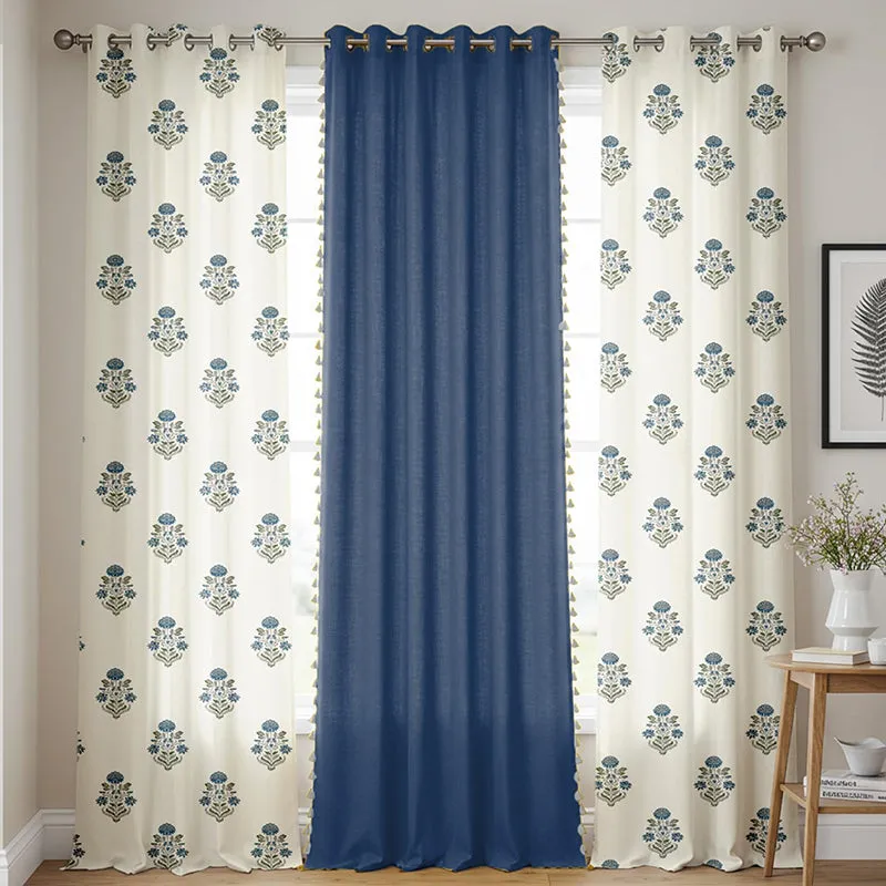 Urban Space Liberty & Aura Curtain (Blue, Indigo) - Set Of Three media 2
