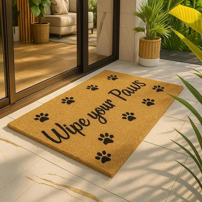 Wipe Your Paws Coir Door Mats - Brown media 3