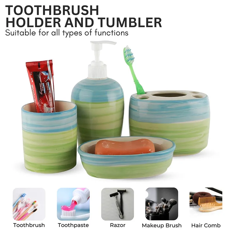 Souk Sips Ceramic Bathroom Set - Four Piece Set media 4