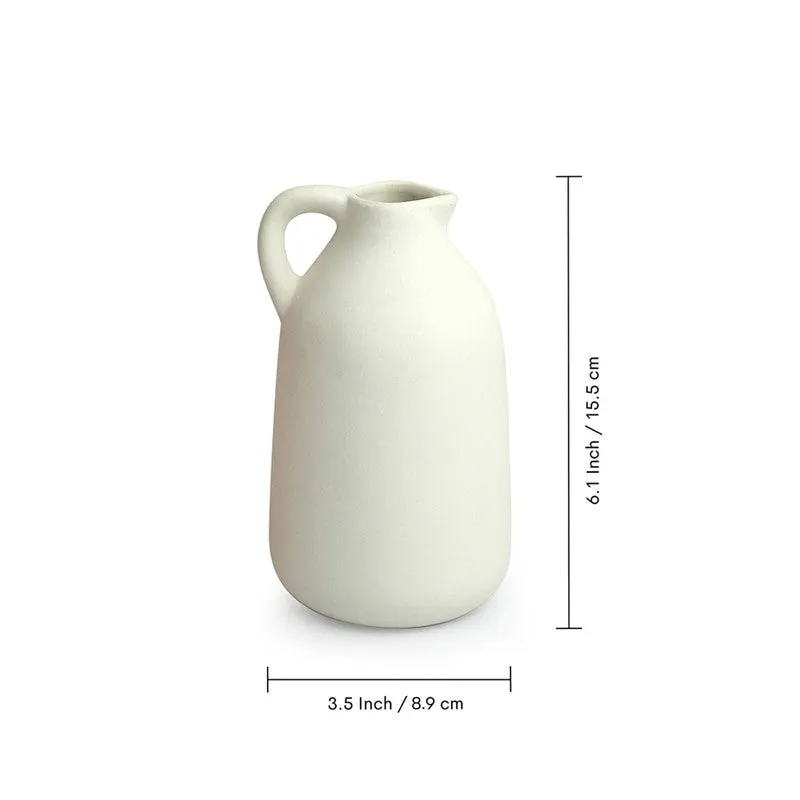 Seren Ceramic Vase - White media 6