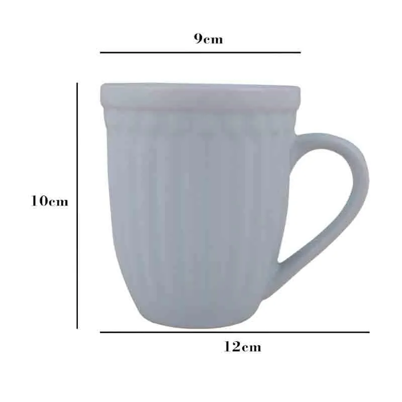 Mars Ceramic Coffee Mug (260 mL Each/Blue) - Set of Four media 6