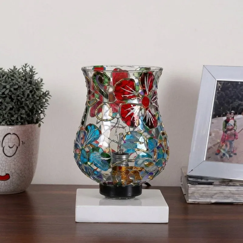Luminae Mosaic Glass Table Lamp With Wooden Base - Multicolor media 4