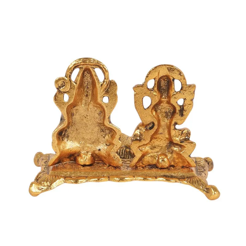Mahalaxmi Ganesh Diya - Gold media 7