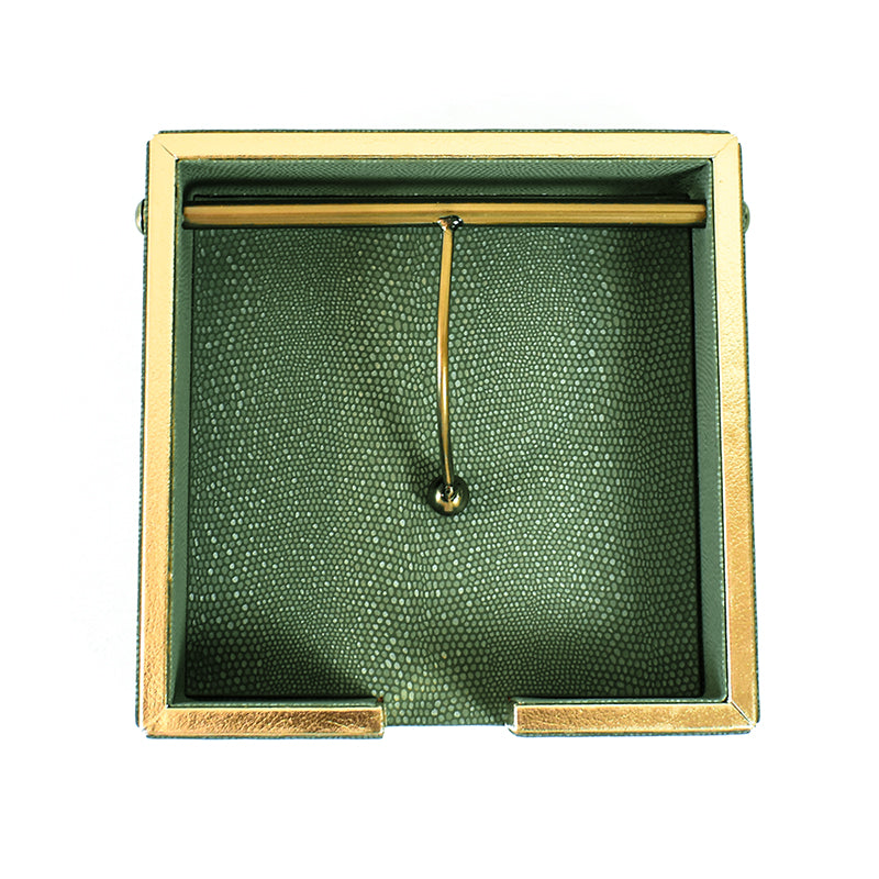 Tisquo Faux Leather Tissue Holder - Olive Green media 8