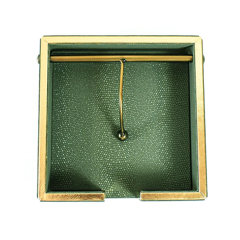 Tisquo Faux Leather Tissue Holder - Olive Green media 8