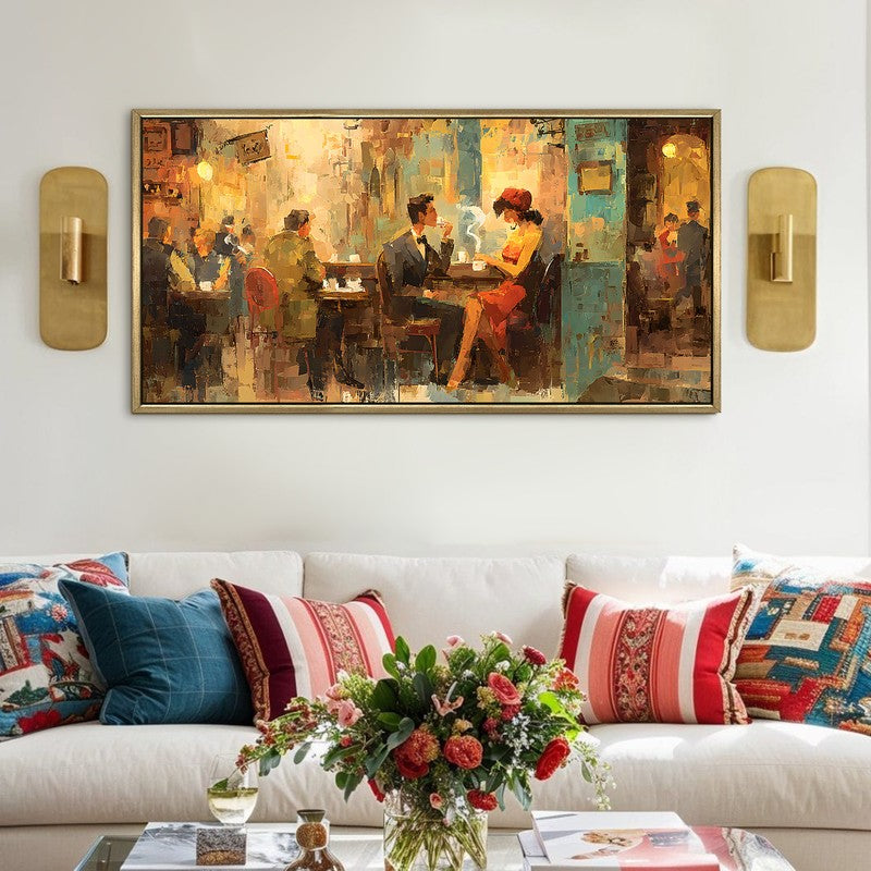 Convivial Canvas Wall Painting With Frame