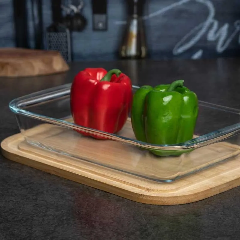 Bakezo Baking Tray With Wooden Base media 1
