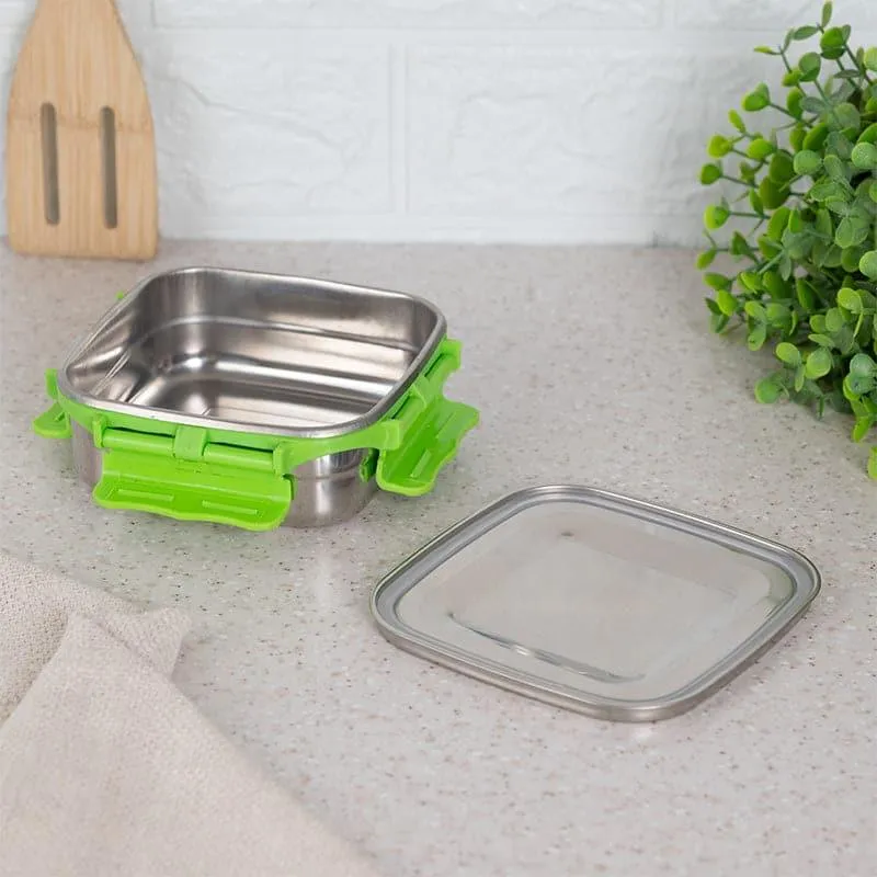 Hotserve Stainless Steel Lunch Box (Green) - 400 mL media 5