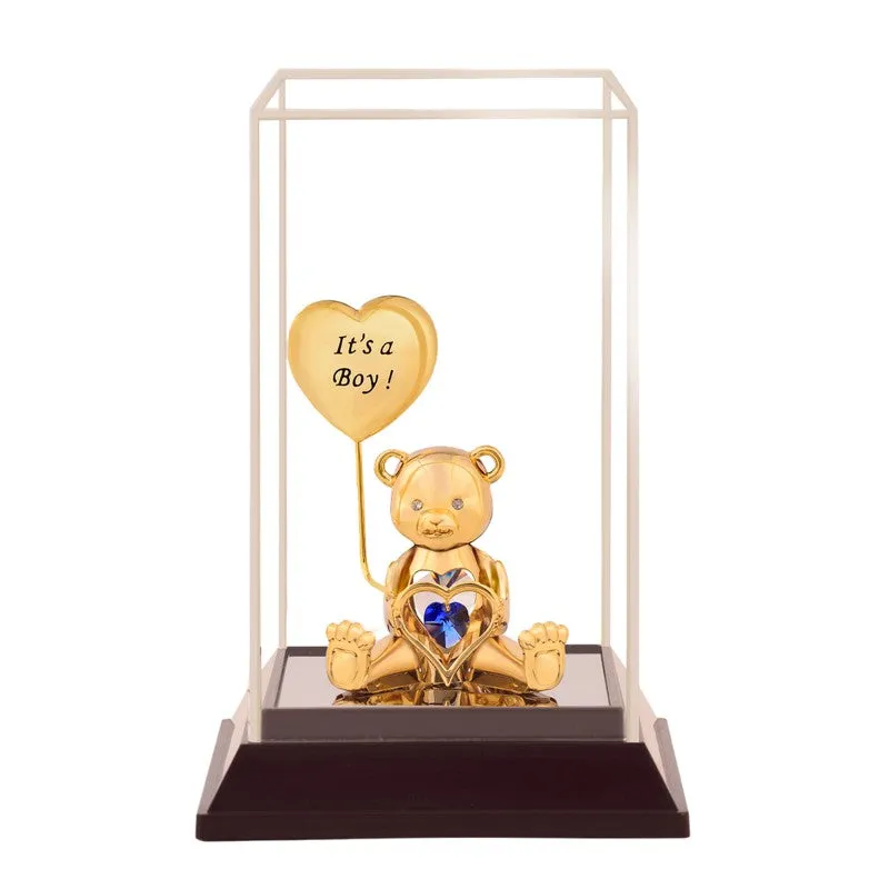 Baby Boy Bear 24K Gold Plated Mild Steel Showpiece media 4