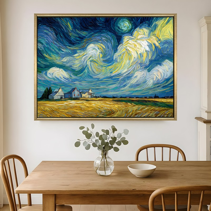 Horizon Sweep Canvas Wall Painting With Frame